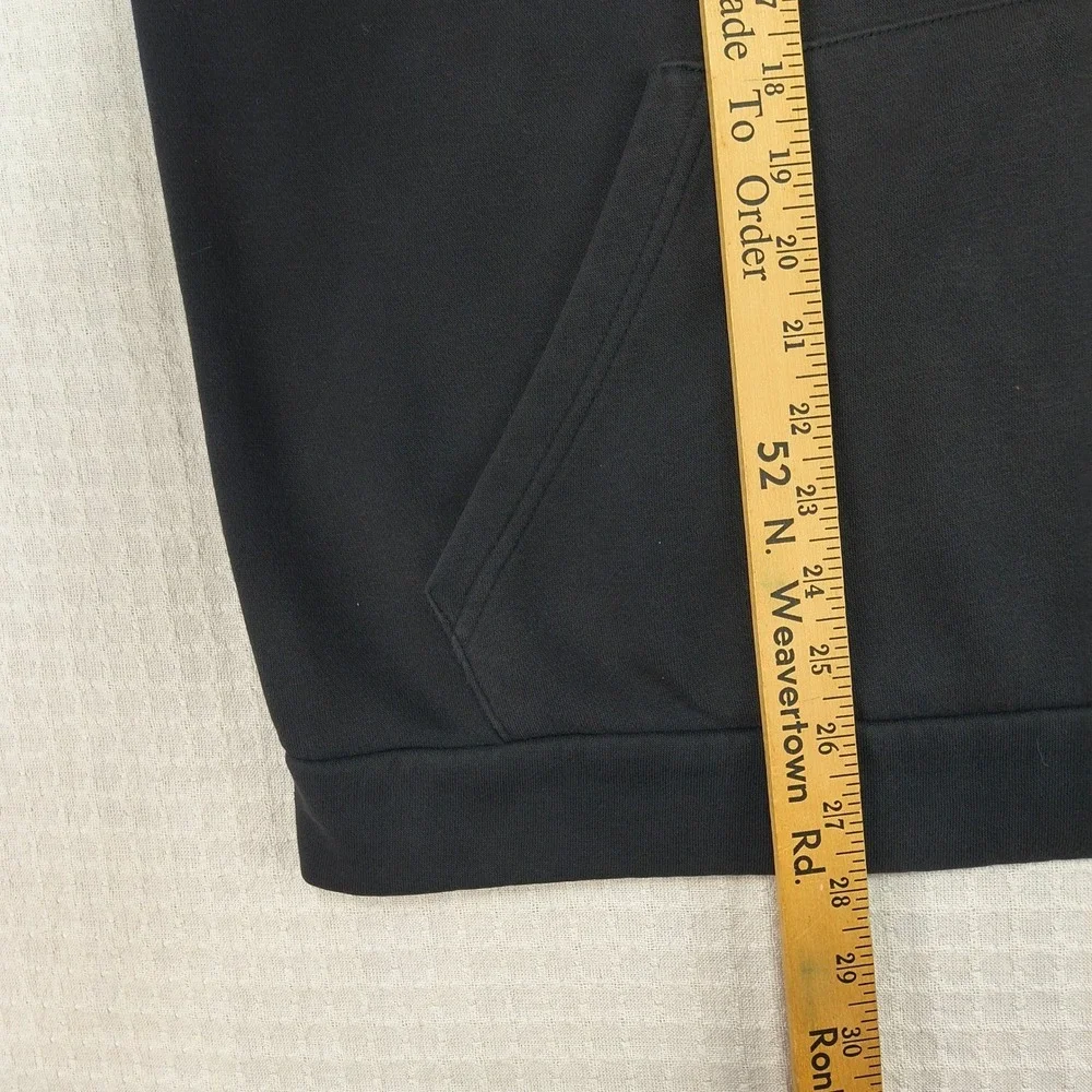 Adidas Mens Essentials 3-Stripes Pullover Hoodie Black White Logo‎ Size Large